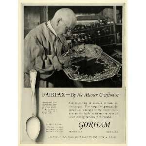  1925 Ad James Harriott Craftsman Gorham Fairfax Steel Engraving 