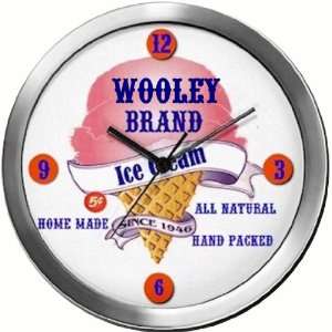  WOOLEY 14 Inch Ice Cream Metal Clock Quartz Movement 