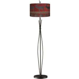 Woolrich Winding River Crimson Elk Floor Lamp 