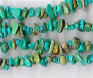 Real Turquoise Loose Pebble Chip Beads Craft or Jewelery Grade A 
