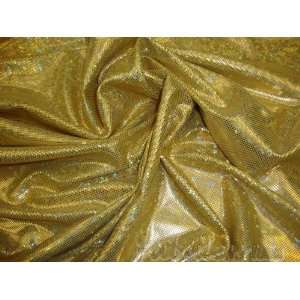  Gold Metallic Spandex Hologram Fabric Per Yard Arts 