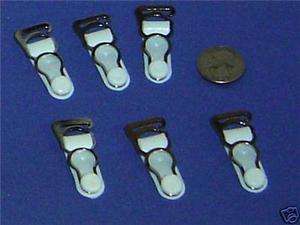 48 White Metal Detachable Garter Hook Clip Grip  