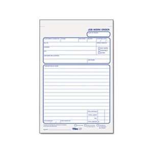 Job Work Order Pad, 5 1/2 x 8 1/2, Two Part Carbon, 50/Pad  