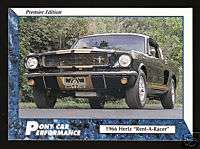 1966 FORD MUSTANG HERTZ RENT A RACER Car Picture CARD  