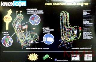 NEW KNEX Steel Scorpion Roller Coaster 1035Pc 2 Racing cars, Motor 