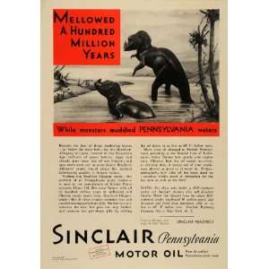   Motor Oil Crude Dinosaurs   Original Print Ad