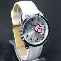 White Color HelloKitty Girls Lady Crafts Quartz Wrist Watch, K1 WT 