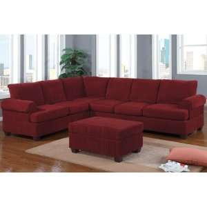  2 Pcs Sectional Sofa F7134   WINE