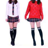 Cute Schoolgirl Tartan Check Plaid Pleated Mini Skirt  