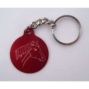  Laser Etched Horse Key Chain
