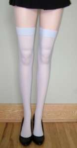 OPAQUE PLAIN TOP School Girl Stockings NEON PINK O/S  