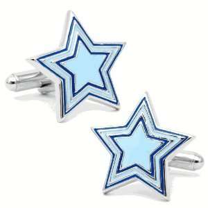  Blue Prismatic Star Cufflinks Jewelry