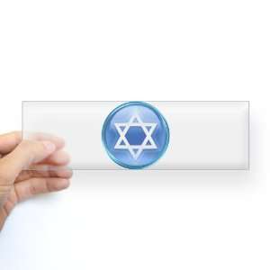  Bumper Sticker Clear Blue Star of David Jewish Everything 