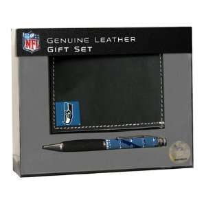  Seattle Seahawks TriFold Wallet and Pen Gift Set Sports 