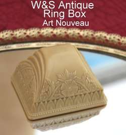 Antique Art Nouveau Celluloid RING BOX Fabulous Jewelry Lovely Trinket 