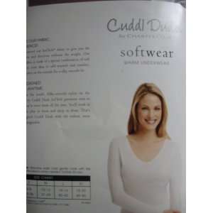 Cuddl Duds Softwear Warm Underwear, Long Sleeve V Neck   Size Large 