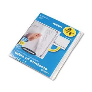  Index Dividers, A Z Tabs, for 8.5 x 11 Inch Sheets, White Tabs 