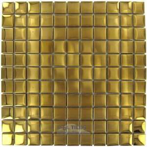  Optimal tile   1 x 1 glass mosaic in gold