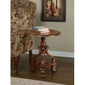  Powell Masterpiece Round Faux Cherry Accent Table