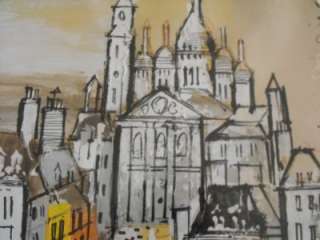 CHARLES COBELLE 1960S MIXED MEDIA PARIS  MONTMARTRE  