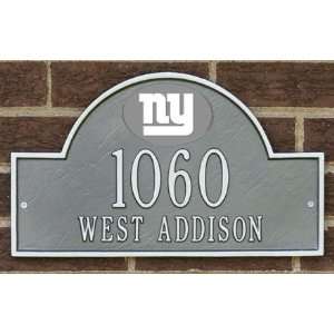  New York Giants Pewter & Silver Personalized Address 