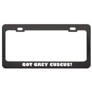 Got Grey Cuscus? Animals Pets Black Metal License Plate Frame Holder 