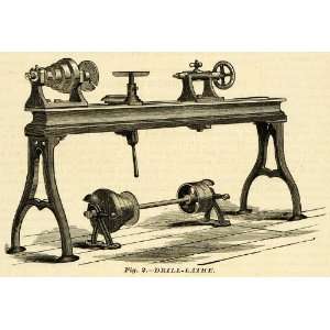 Print Drill Lathe Vintage Mechanical Machine Geo. Gerry & Son MA Tools 