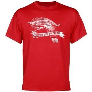  NCAA Houston Cougars Tackle T Shirt   Red Sports 