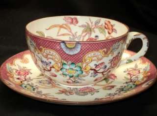 Sarreguemines MINTON EXQUISITE GRANDEUR PINK Tea cup and saucer  