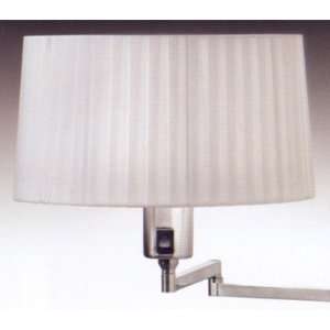Zaneen D9 9004 ELEA WHITE PLEATED SHADE FOR D9 3091, D9 3092, Nickel 