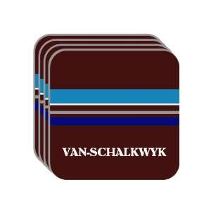 Personal Name Gift   VAN SCHALKWYK Set of 4 Mini Mousepad Coasters 