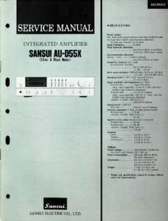 SANSUI SERVICE MANUAL HI FI AMP AUDIO REPAIR PDF cd  