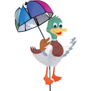  Party Animal Wind Spinner   Mallard Duck with Umbrella 