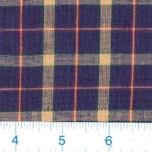   Wide Thin PLaid Navy Maroon Fabric By The Yard Arts, Crafts & Sewing
