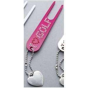  Daiya I Love Golf Rhinestone Divot Repair Tool Pink 