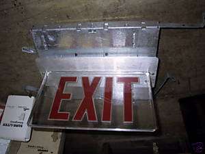 CEILING MOUNT FLORESCENT DOUBLE SIDED ACRYLIC EXIT SIGN  