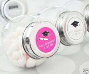 100 Personalized Hats Off Candy Jar Graduation Favors  