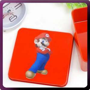 Red Cute Super Mario Tin Box Candy Holder Storage New  