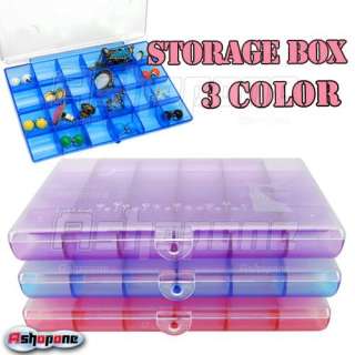 Beads Jewellery Craft Storage Box 24 Compartments 3 colors available 