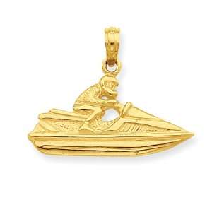  14k 2 D Jet Ski Pendant Jewelry