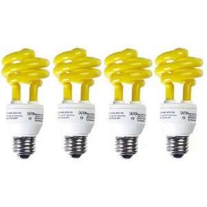 Energy Saving Compact Fluorescent Yellow BUG Light Bulb   CFL 13W (60W 