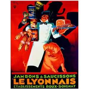 Saucisson Le Lyonnais by Henry Le Monnier. Size 27.34 X 35.50 Art 