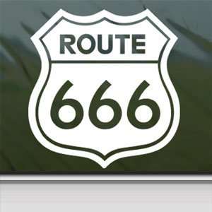  Route 666 Satanic Rob Zombie Devil White Sticker Laptop 