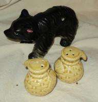 Unusual Bear with Side Salt & Pepper Shakers (Old)  