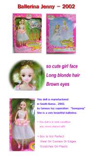 Ballerina jenny doll barbie size 2002 sonokong  