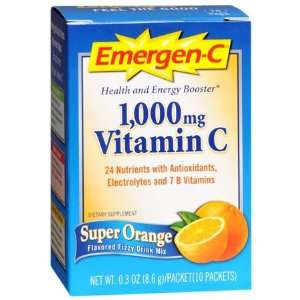 Emergen C, Flavored Drink Mix, Super Orange    10 Packets  