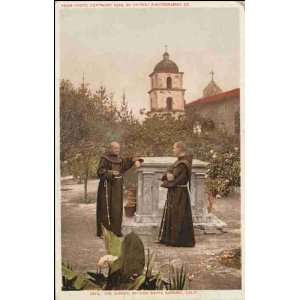 Reprint Santa Barbara CA   The Garden, Mission Santa Barbara 1890 1899