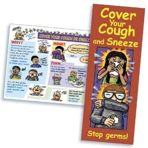  Cover Your Cough and Sneeze Stop Germs Pamphlet for Kids 