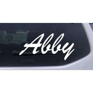  Abby Car Window Wall Laptop Decal Sticker    White 28in X 
