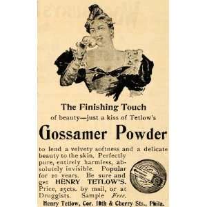   Ad Gossamer Powder Face Henry Tetlow Corporation   Original Print Ad